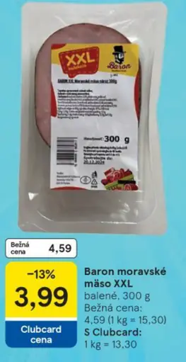 Baron moravské mäso nárez XXL