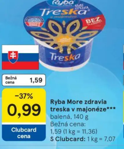 Ryba More Zdravia Treska v majonéze