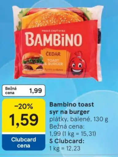 Bambino toast syr na burger