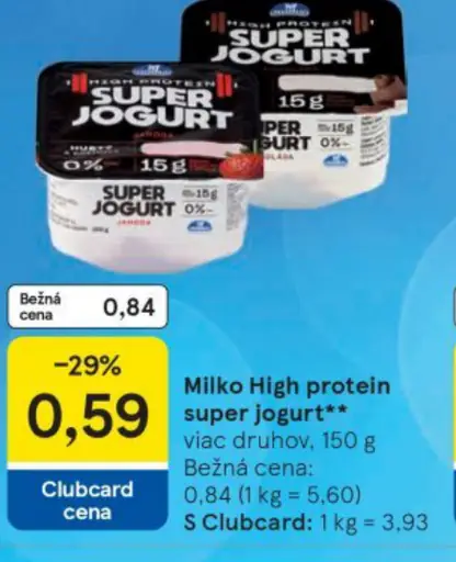 Milko Super jogurt High Protein biely