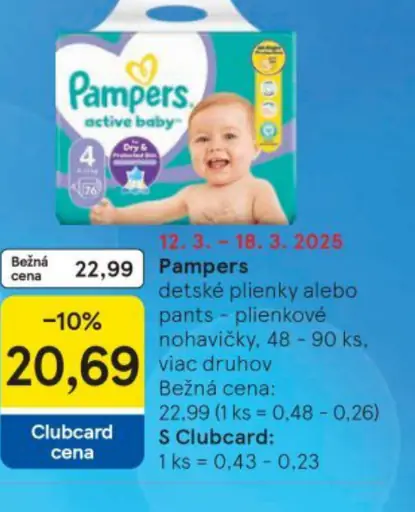 Pampers detské plienky alebo pants - plienkové nohavičky