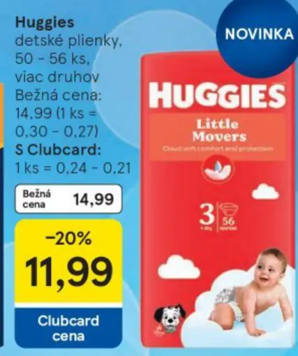 Huggies detské plienky