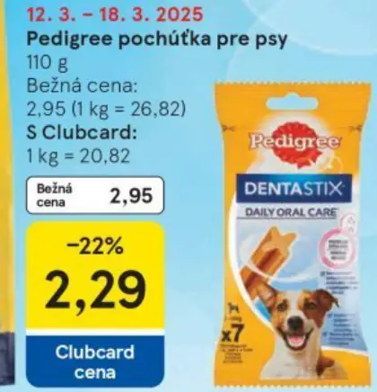 Pedigree Pochúťka pre psa