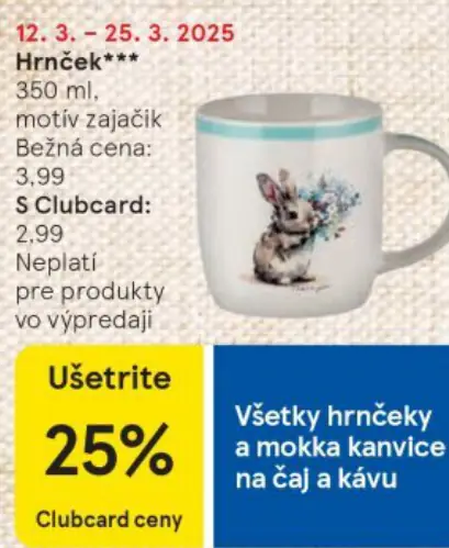 Hrnček motív zajačik