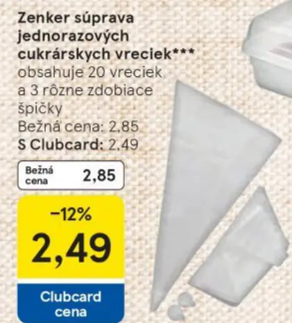 Zenker súprava jednorazových cukrárskych vreciek