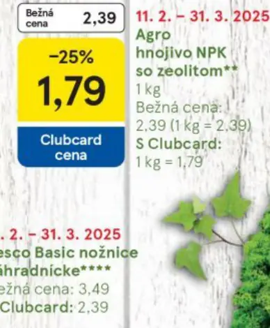 Agro hnojivo NPK