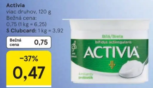 Activia bílá/biela bifidus