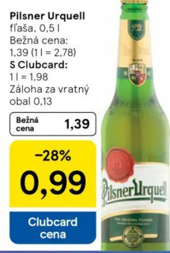 Pilsner Urquell fľaša