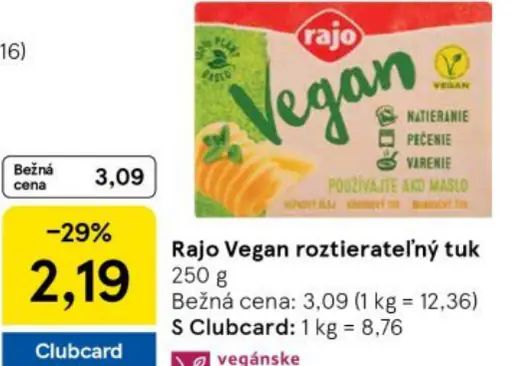 Rajo Vegan Roztierateľný tuk