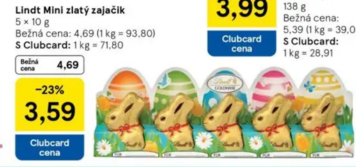 Lindt Mini zlatý zajačik