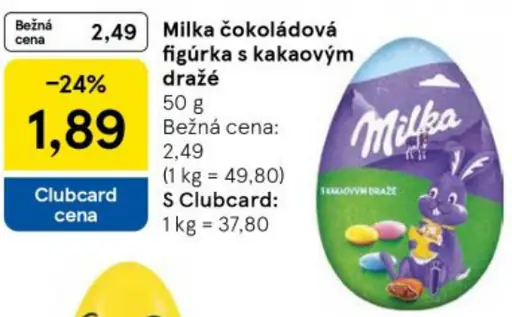 Milka čokoládová figúrka