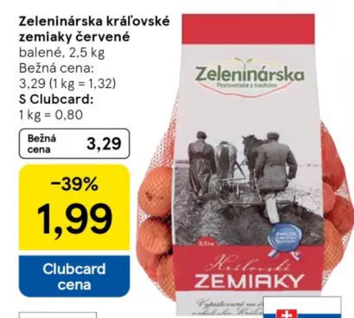Zeleninárska červené zemiaky