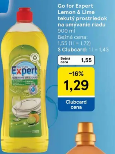 Go for Expert Lemon & Lime tekutý prostriedok na umývanie riadu