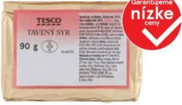 Tesco tavený syr so šunkou