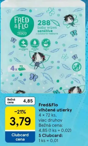 Fred&Flo vlhčené utierky
