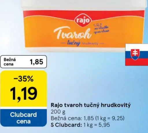Rajo Tvaroh tučný hrudkovitý