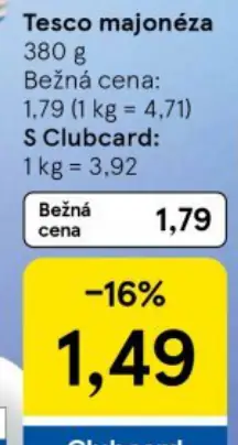 Tesco majonéza