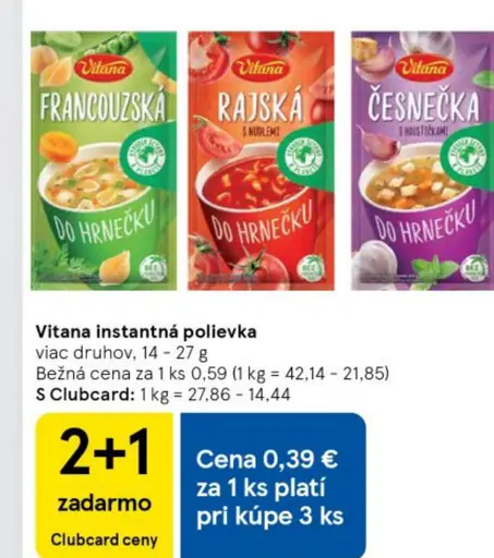 Vitana instantná polievka cestovinová