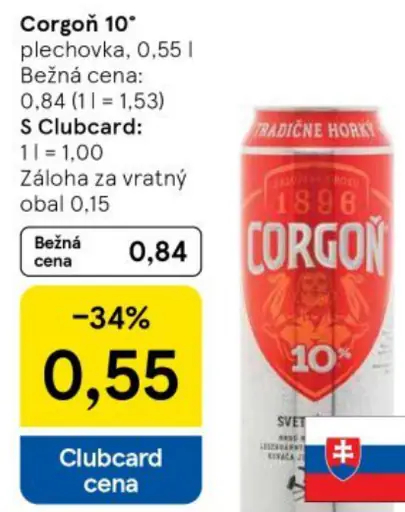Corgoň 10° plechovka