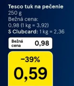Tesco tuk na pečenie
