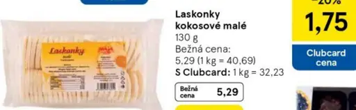 Laskonky kokosové malé