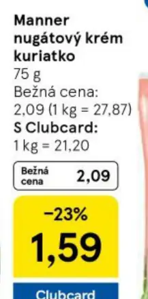 Manner nugátový krém kuriatko