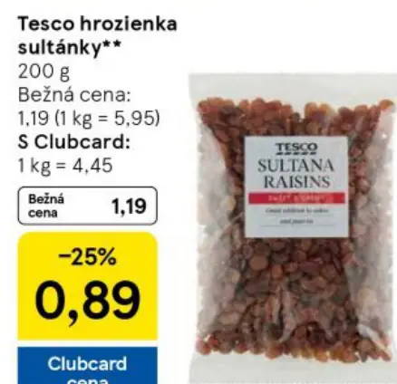Tesco hrozienka sultánky