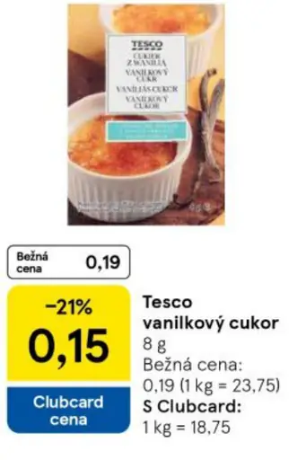 Tesco Vanilkový Cukor