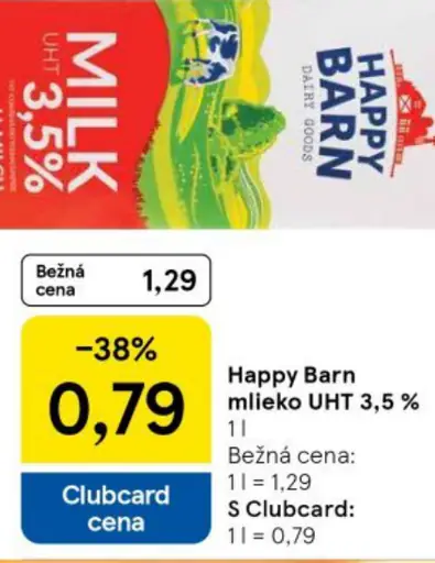 Happy Barn mlieko UHT 3,5 %