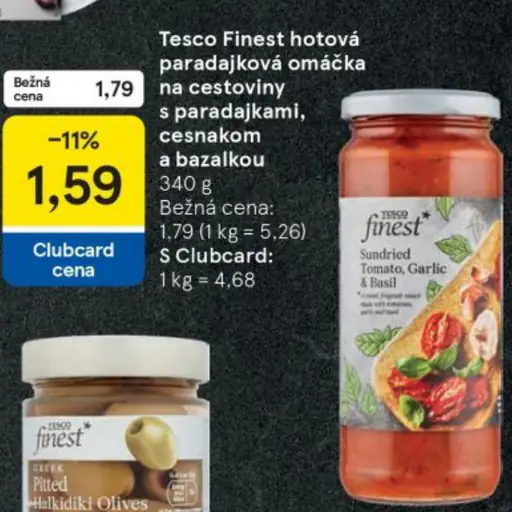Tesco Finest hotová paradajková omáčka