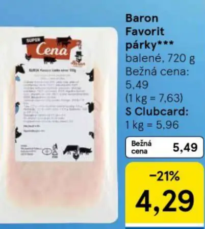 Baron Favorit párky