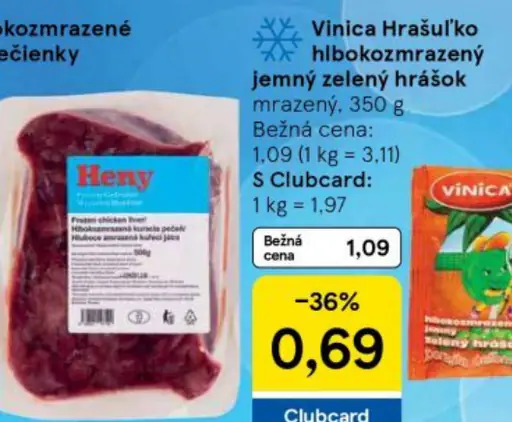 Vinica Hrašul'ko jemný zelený hrášok hlboko zmrazený