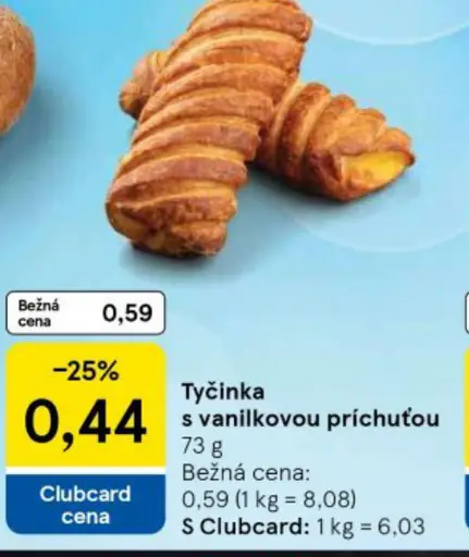 Tyčinka s vanilkovou príchuťou