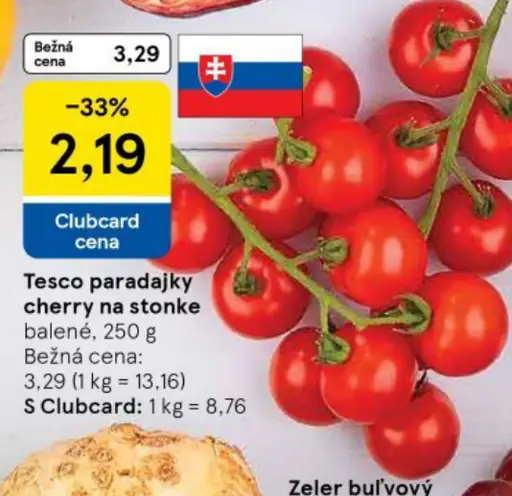 Tesco paradajky cherry na stonke