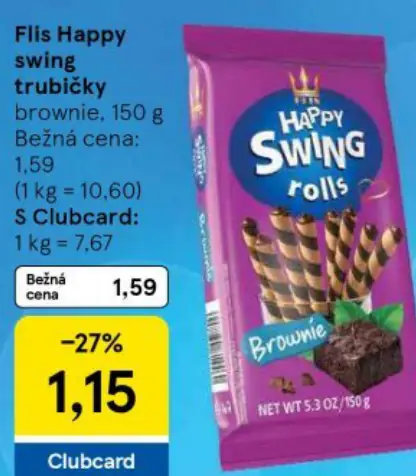 Flis Happy swing trubičky brownie