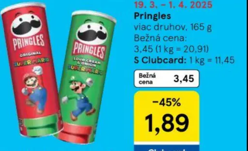 Pringles chipsy