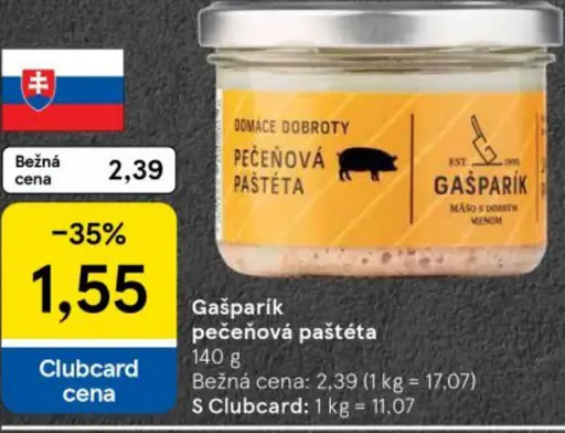 Gašparík pečeňová paštéta