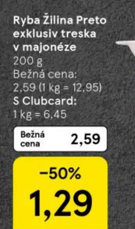 Ryba Žilina Preto exkluzív treska v majonéze