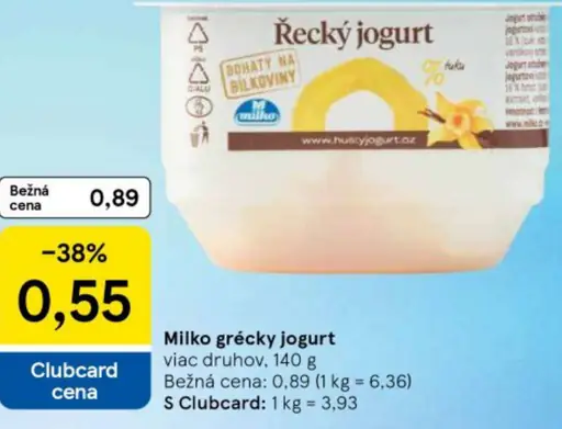 Milko Grécky jogurt biely