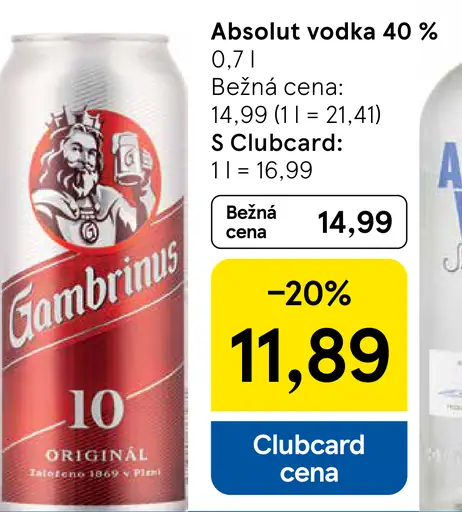 Gambrinus plechovka