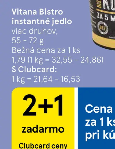 Vitana Bistro Instantné jedlo