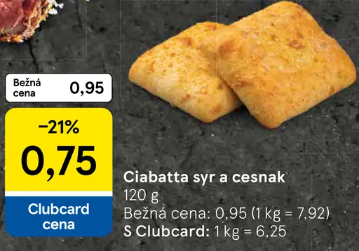 Ciabatta syr a cesnak