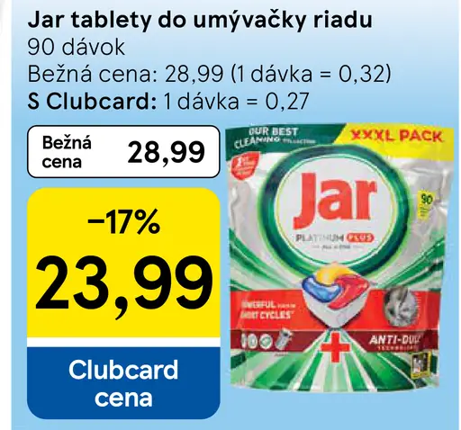 Jar Tablety do umývačky