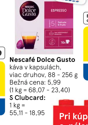 Nescafé Dolce Gusto káva v kapsulách