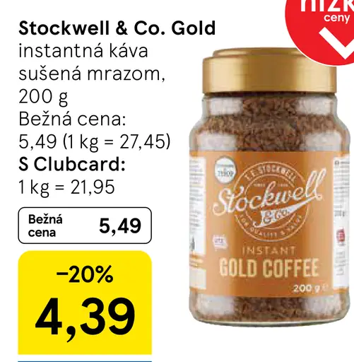 Stockwell & Co. Gold instantná káva
