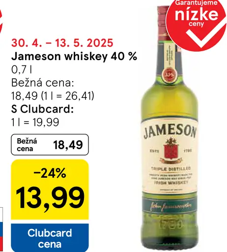 Jameson whiskey 40 %