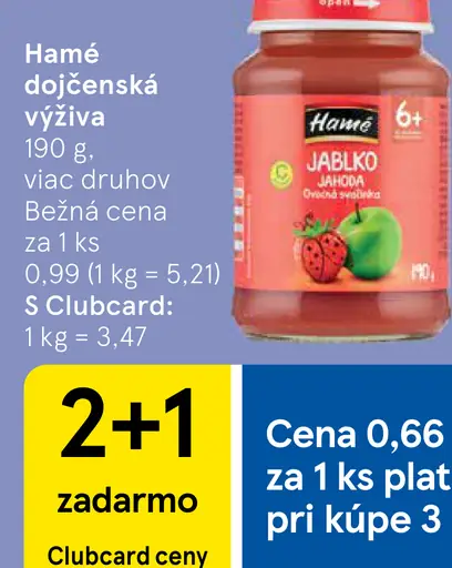 Hamé dojčenská výživa