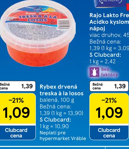 Rybex drvená treska a losos