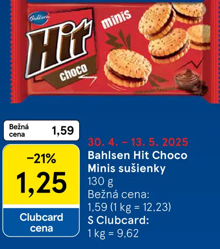 Bahlsen Hit Choco Minis sušienky
