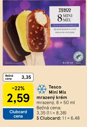 Tesco Mini Mix mrazený krém